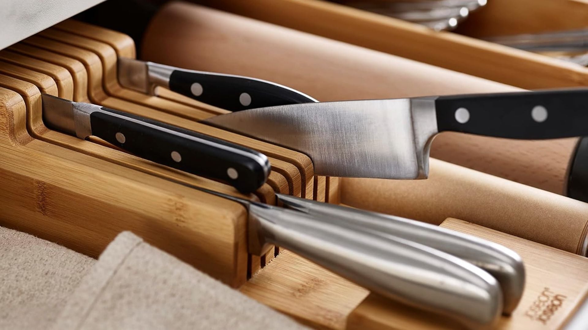 a knife organizer in a drawer