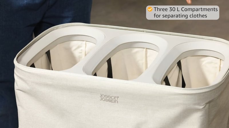 The top of the laundry hamper