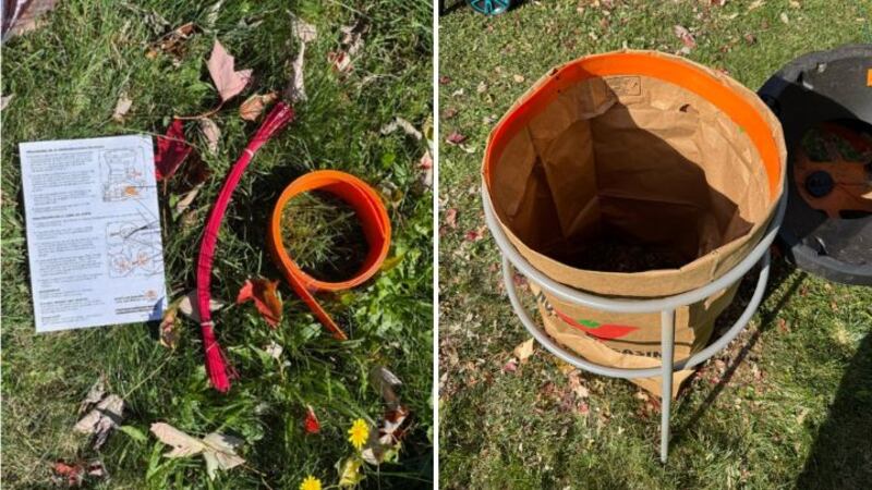 Split image of a Universal Bag Holder